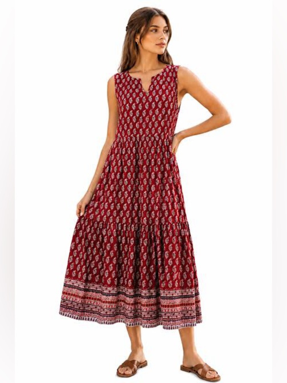 beachlunchlounge Ireana Sleeveless Printed Dress